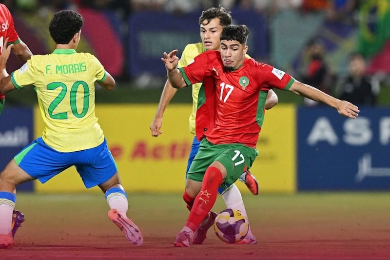 البرازيل تخطف بطاقة نصف النهائي من المغرب في مونديال الناشئين