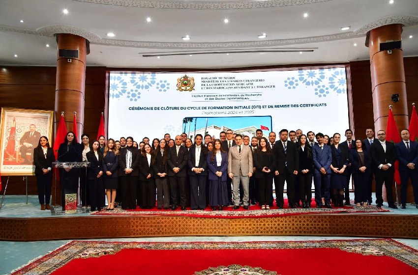 ناصر بوريطة يشرف على حفل تسليم شهادات خريجي فوجي 2024 و2025 بالمعهد المغربي للتكوين الدبلوماسي