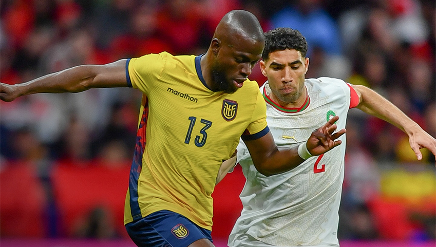 تعادل إيجابي بين المنتخب المغربي لكرة القدم ونظيره الإكوادوري في ودية مدريد
