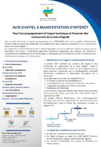 AVIS D’APPEL À MANIFESTATION D’INTÉRÊT  Pour l’accompagnement et l’appui technique et financier des restaurants de la baie d’Agadir